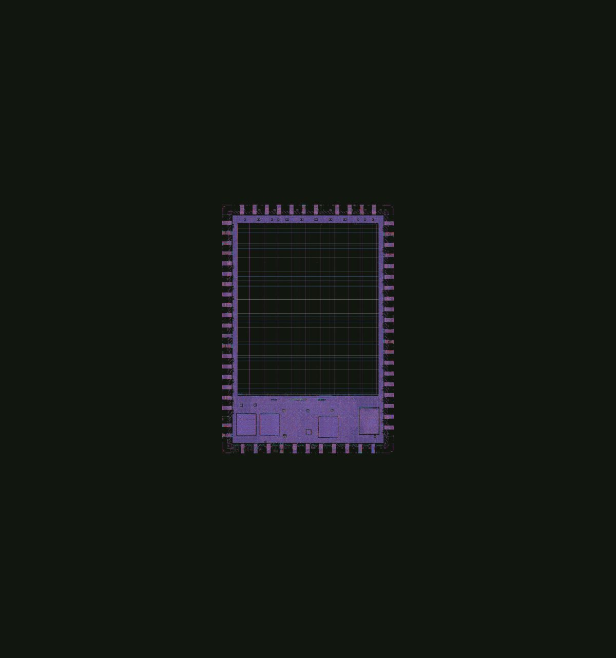 The Efabless Caravel electronic die in the PhotonForge LiveViewer